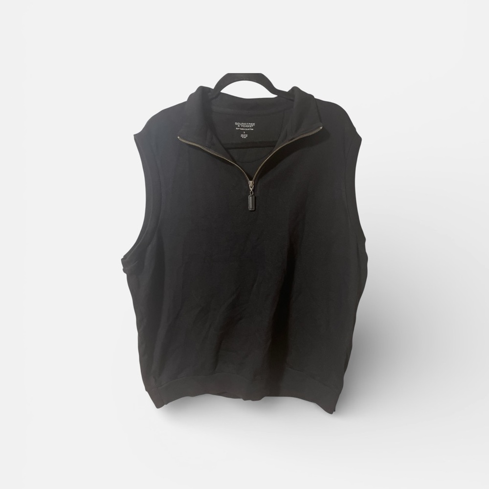 Roundtree & Yorke Black Zip-Up Vest